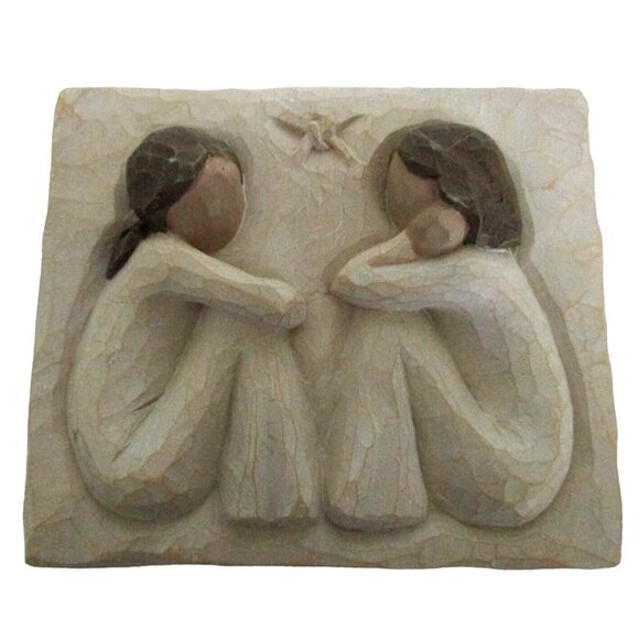 Willow Tree Friendship Plaque By Susan Lordi - Forever True Forever friends - Picture 1 of 8